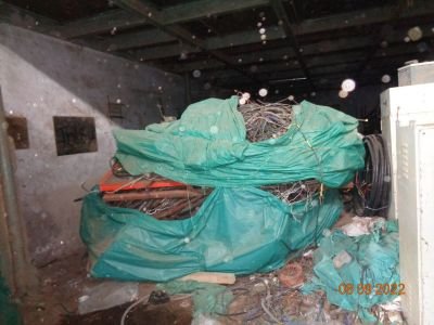 Fire affected Aluminium Cable